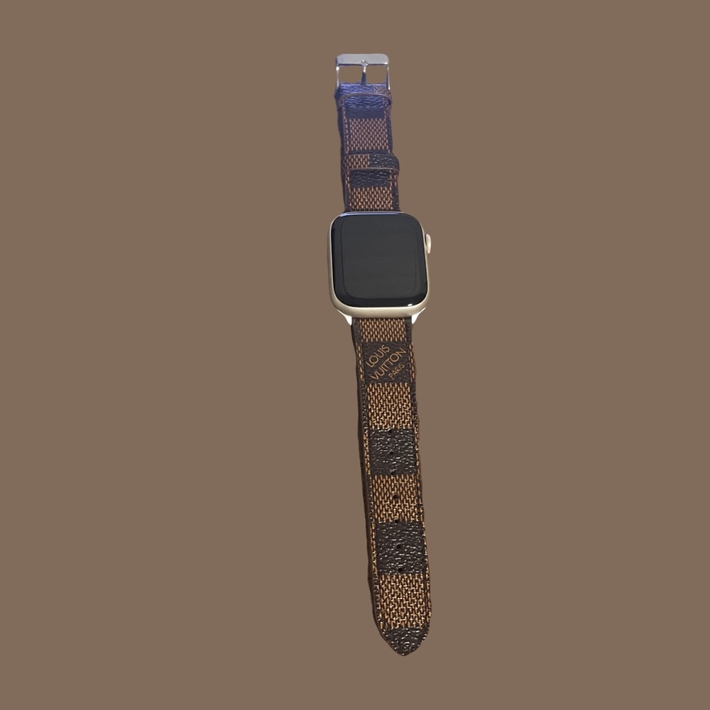 LV Checkered Apple Watch band